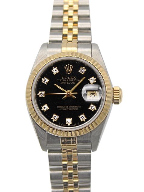 ladies rolex two-tone diamond datejust wristwatch|women's Rolex perpetual Datejust.